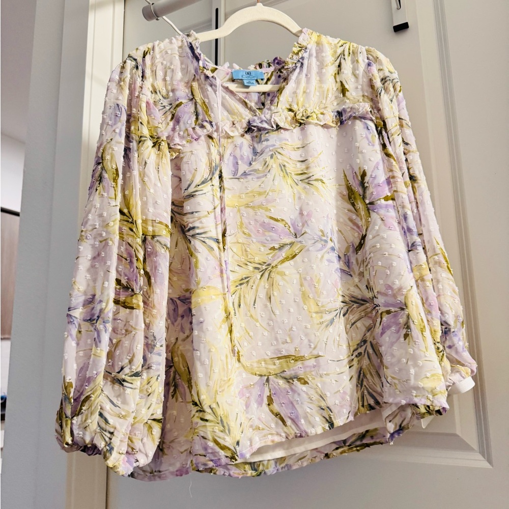 CeCe Pastel Floral Blouse